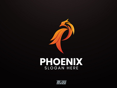 phoenix letter P logo bird branding design fire gradient design graphicdesign illustration logo logoanimal logodesign logotype phoenix