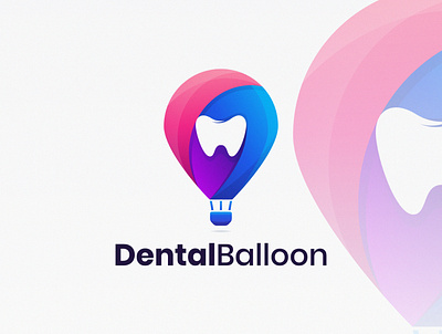 Dental Balloon air balloon branding dental dentist graphic design healthy logo logotype travel