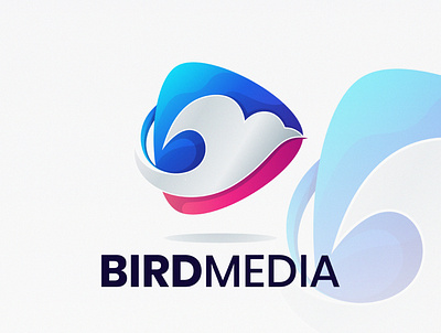 Bird Play Media bird brandidentity branding broadcast elegance graphicdesign logo logoanimal logotype media play vector