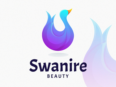 Swanire Beauty beauty bird branding design fire graphicdesign logo logoanimal logotype makeup spa swan vector