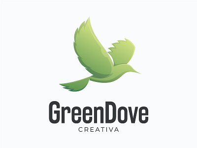 Green Dove bird branding design dove fly graphicdesign green logo logoanimal logotype nature vector wing