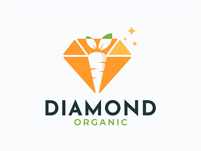 Diamond Carrot branding carrot design graphic design graphicdesign healthy logo logotype luxury nature rabbit royal