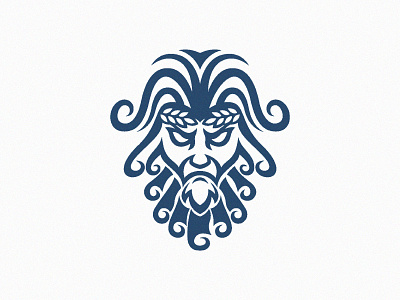 Zeus God branding design god graphicdesign head logo logotype mythology people tribal vector zeus