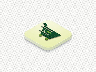 3D Isometric Icon Einkaufsbox