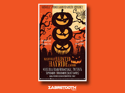 Nashville Haunted Hayride Poster graphic design halloween illustration poster art