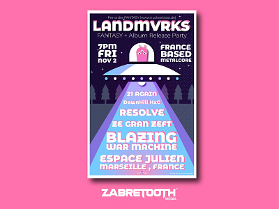 Landmvrks Album Release Party Poster Design design graphic design illustration poster art vector