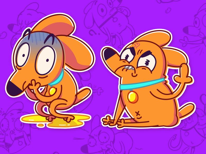 Doggo stickers: part 2 2d aftereffects animation bodymovin character characterdesign illustration shape animation sticker telegram tgs vector