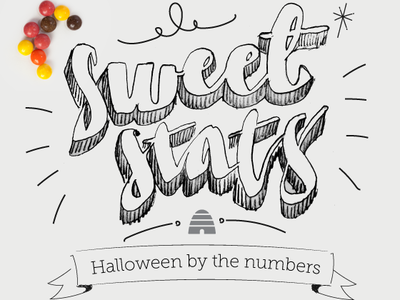 Sweet Stats design illustration news typography