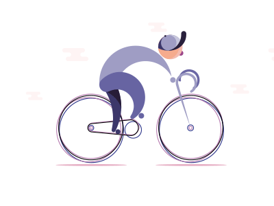 The boy on the bike moves/GIF app design illustration ui 插图 设计