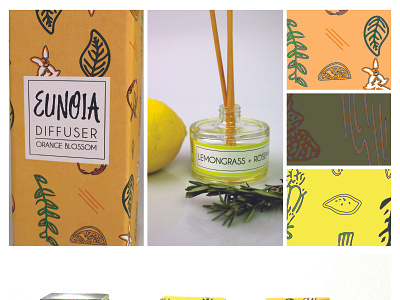 Eunoia Diffusers design illustration packaging