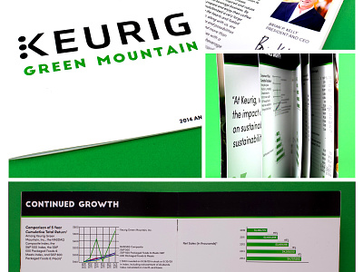 Keurig Annual Report booklet branding design