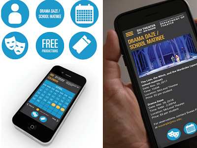 SIU Theater App app illustration ux design