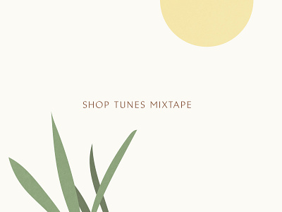 Shop Tunes Mixtape Playlist Cover clean illustration minimal music playlist simple