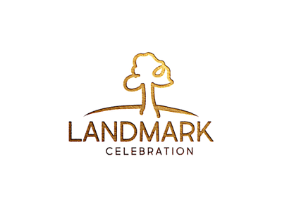 Landmark Celerbation Logo event logo logo sans serif sans serif font simple