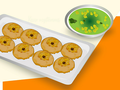 Pani puri illustration