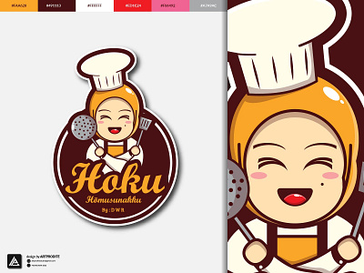 HOKU (Homusunakku) - Logo Design branding cafe cute art design fast food food illustration logo restaurant