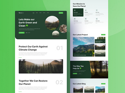 Environmental Website Landing Page