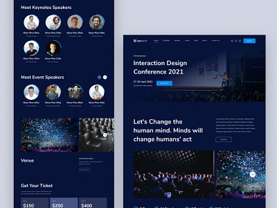 Event Conference Website clean conference creative dailyui dribbble event figma interface meeting modern talks ticket ui uiux ux website workshop