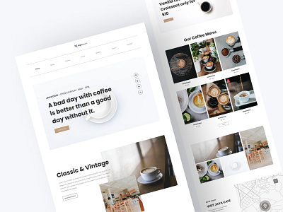 Restaurant Coffee Shop Website cafe coffee coffee shop eastery food homepage landing landing page restaurant ui design uiux web design website