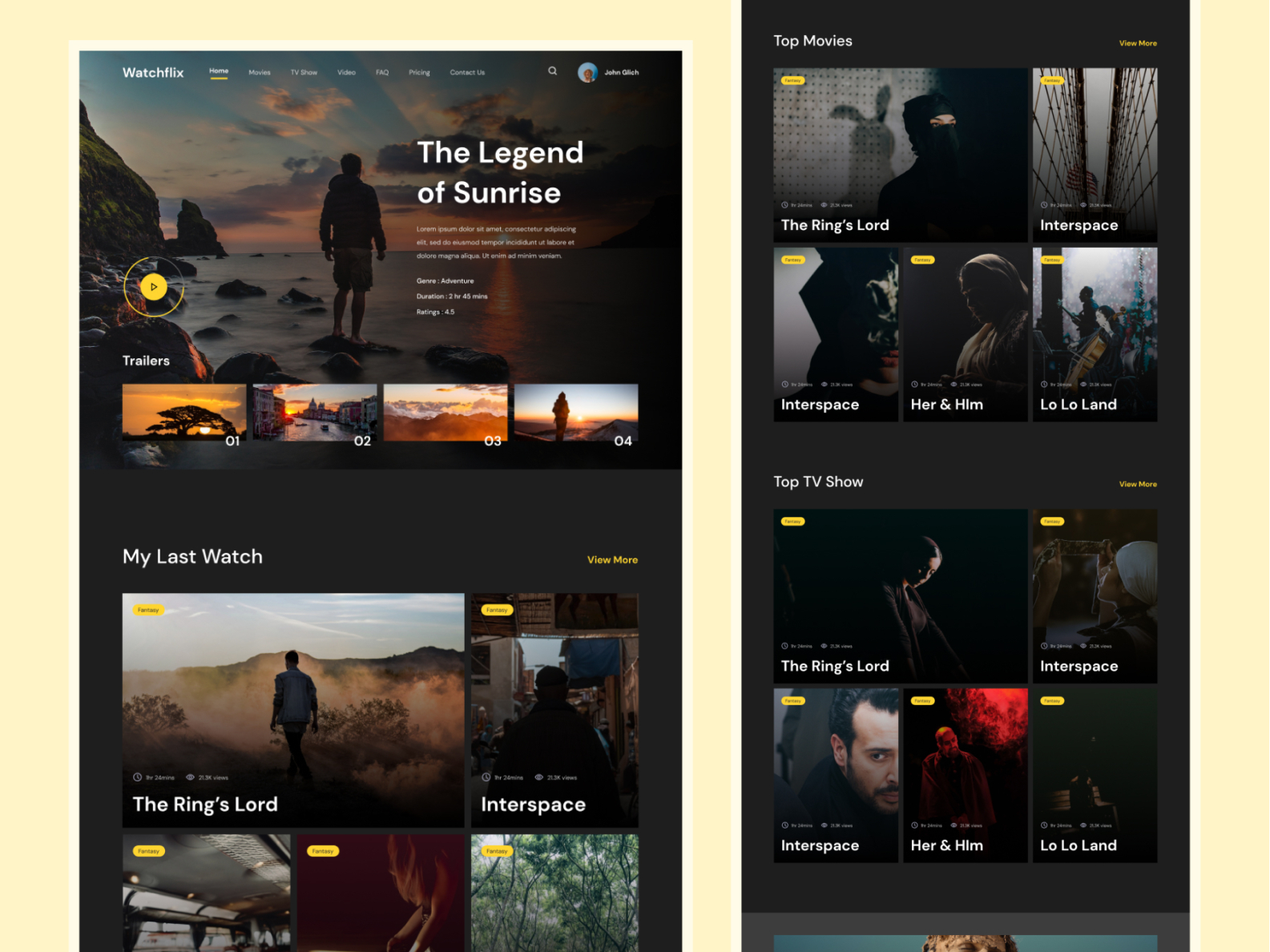 Watchflix Film Website by TanahAir Studio on Dribbble