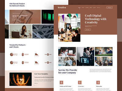 Kreativa Digital Agency Website agency creative creative agency design homapage landing landing page studio ui design uiux web design website