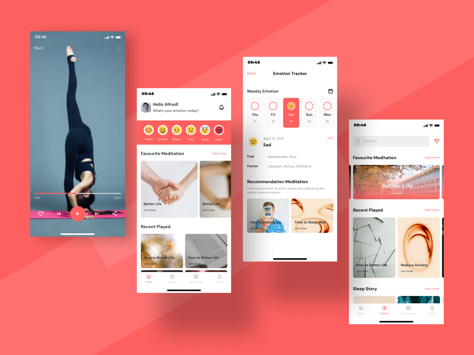 Emotion Tracker Mobile Apps by TanahAir Studio on Dribbble