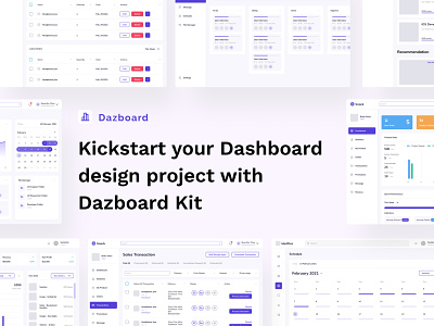 Dazboard UI Kit crm dashboard dashboard ui design design system saas ui design ui kit website wireframe