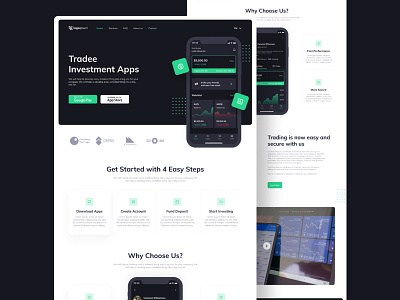 SaaS Trading Investment Website crypto home page investment landing landing page saas software technology trading ui design web design website