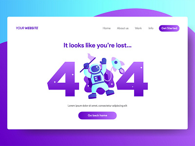 404 Error Page with Astronaut Character 404 astronaut cartoon character design error error page flat found illustration modern not not found page ui ux vector web website