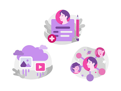 Illustration for Social Media Onboarding Screens