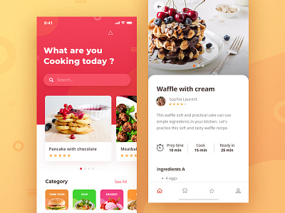 Recipe App app cooking cooking app design food iphone recipe recipe app ui