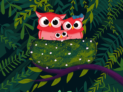 Illustration | Owl Family