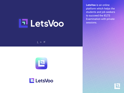 LetsVoo™ | Branding app logo branding design education gradient logo icon identity logo logo 2021 mark minimal logo modern logo monogram symbol typography