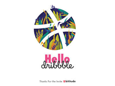 Hello Dribbble. debut forrest illustration leaves