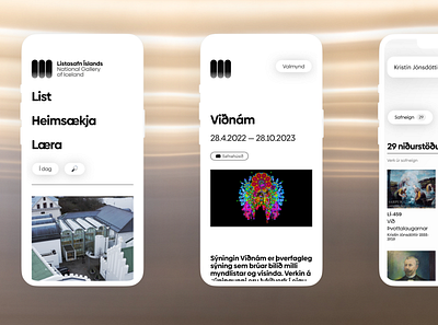 Listasafn Íslands design graphic design typography ui ux web