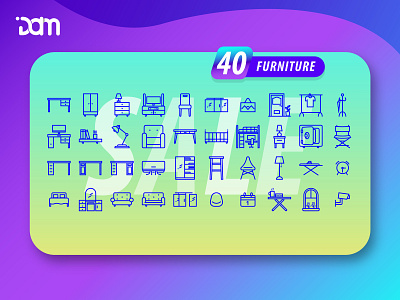 40 icons Furniture