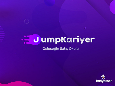 JumpKariyer advertisment branding design identity jump logo logo design logotype purple space typography typography art ui vector violet