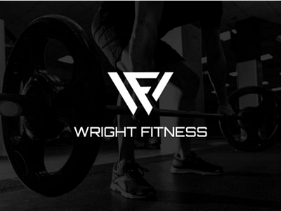 WrightFitness adobe illustrator branding fitness graphic design gym icon identity lettermark logo logonark logotype minimal photoshop wf