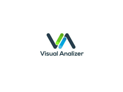 Visual Analizer branding creative data icon identity logo logos logotypes mine unique