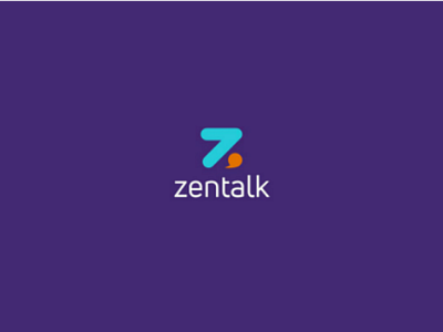 zentalk app branding creative icon identity logo logomark logotype minimal social talk