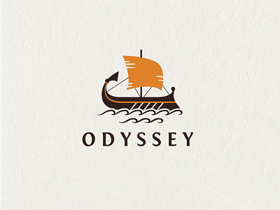 ODYSSEY adventure ancient boat greek logo sail ship ships unused