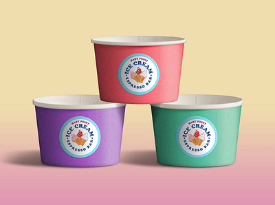 icecream cups branding design ice cream cone ice cream logo icecream icon identity logo logomark logos logotype minimal