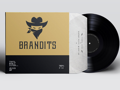 Bandits branding brandits cowboy creative icon logo logotype mark music album design music band ninja retro