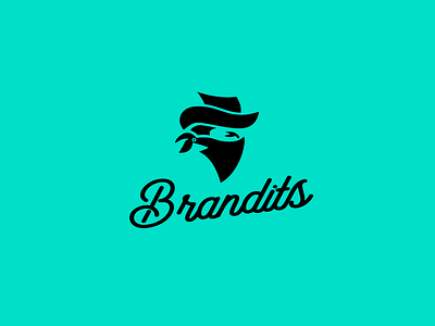 BRANDITS agency animation branding brandits cowboy creative design hat logo icon identity illustration lettermark logo logotype minimal moden vivrent vivrent
