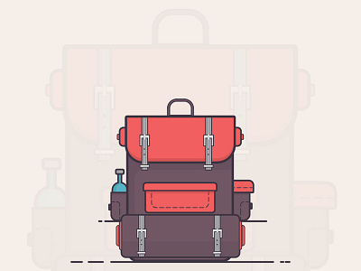 Backpack colors illustration