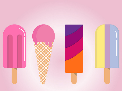 Icecream colors illustration illustrator inspiration vector