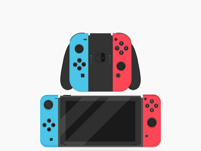 Nintendo Switch colors illustration illustrator vector