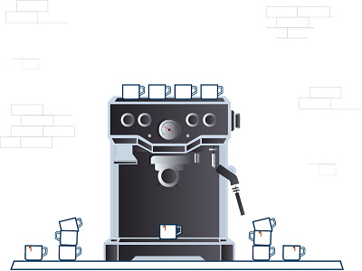 Espresso Machine colors illustration illustrator vector