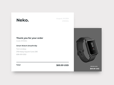 Email Receipt  Daily UI #17