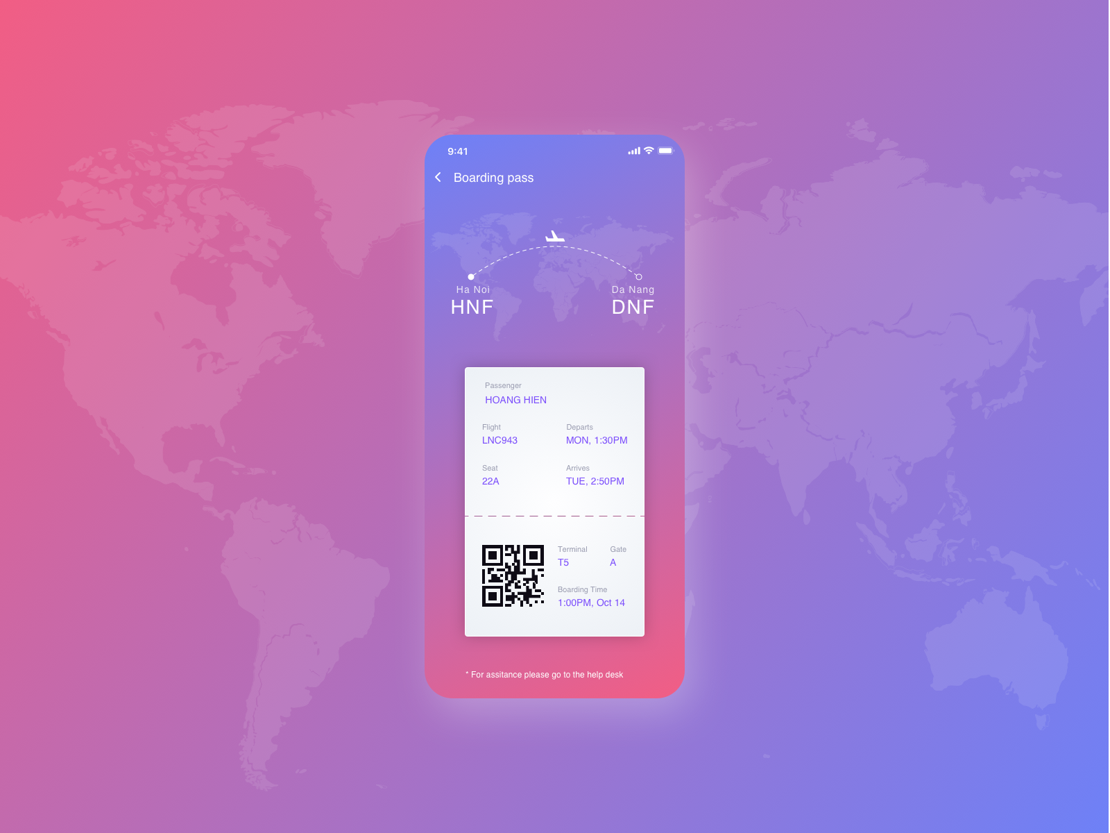 Boarding Pass by Darius Dao on Dribbble